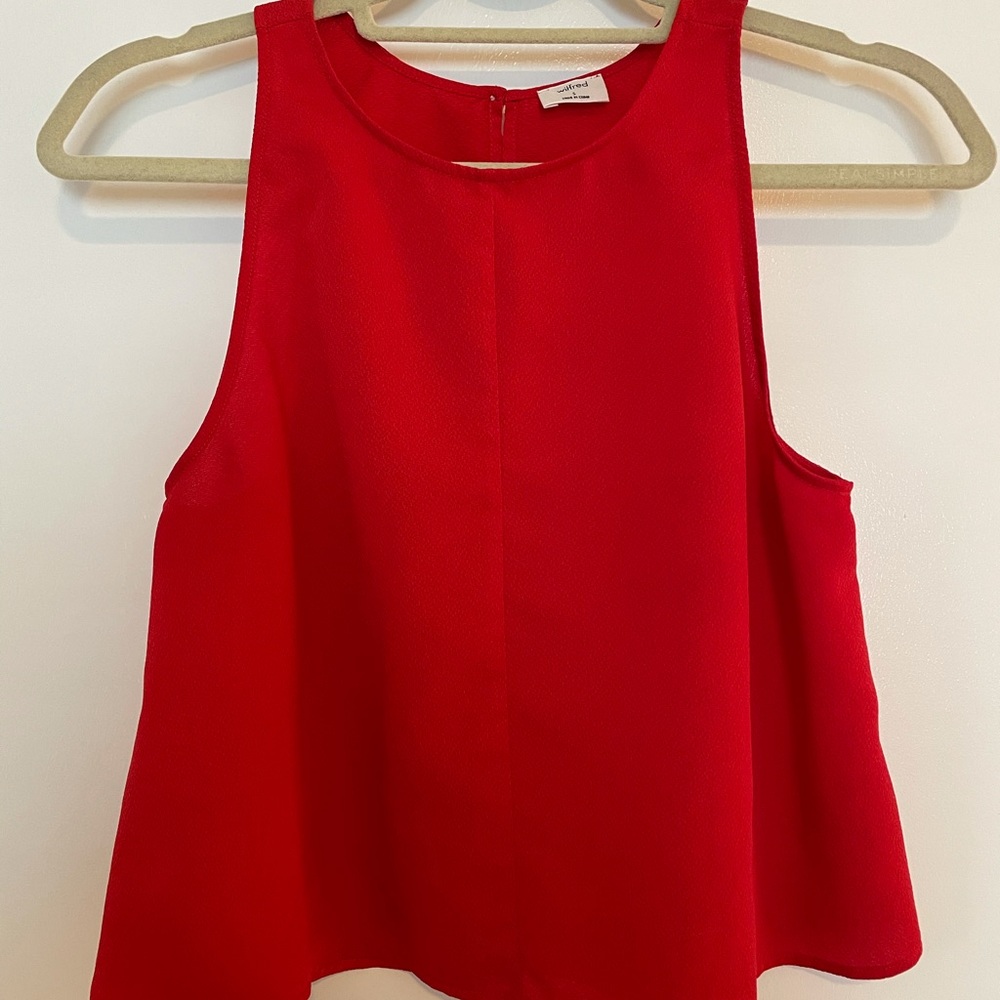 Wilfred red top from Aritzia